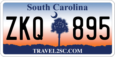 SC license plate ZKQ895