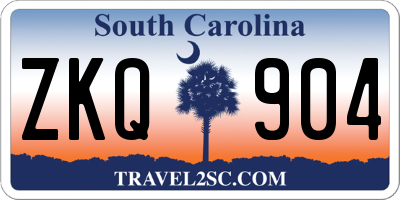 SC license plate ZKQ904