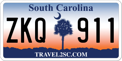 SC license plate ZKQ911