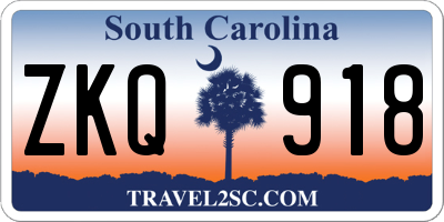 SC license plate ZKQ918