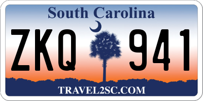 SC license plate ZKQ941