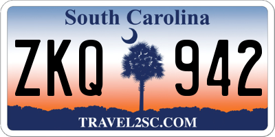 SC license plate ZKQ942