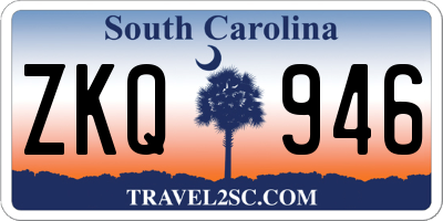 SC license plate ZKQ946