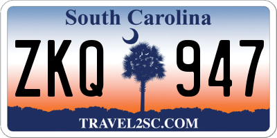 SC license plate ZKQ947