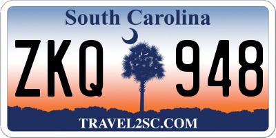 SC license plate ZKQ948