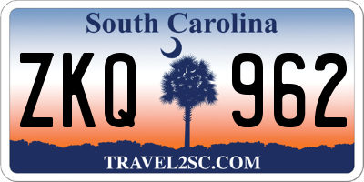 SC license plate ZKQ962