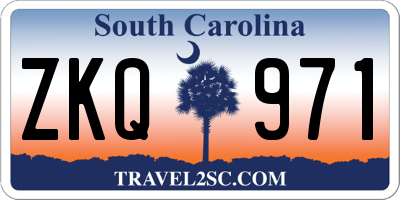 SC license plate ZKQ971