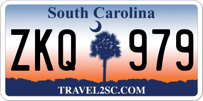 SC license plate ZKQ979