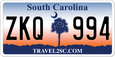 SC license plate ZKQ994