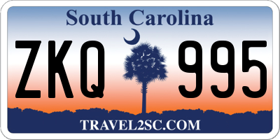 SC license plate ZKQ995