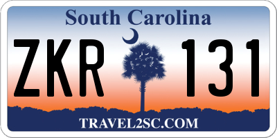 SC license plate ZKR131
