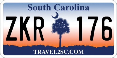 SC license plate ZKR176