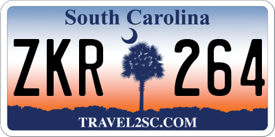 SC license plate ZKR264