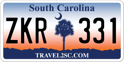 SC license plate ZKR331