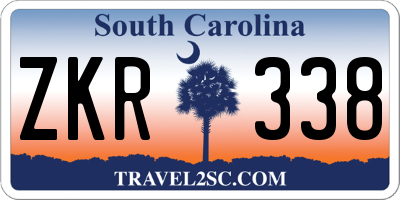 SC license plate ZKR338