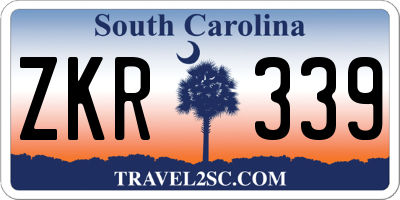 SC license plate ZKR339