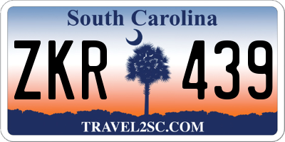 SC license plate ZKR439