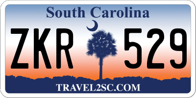 SC license plate ZKR529