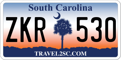 SC license plate ZKR530