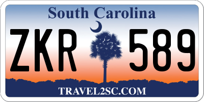 SC license plate ZKR589