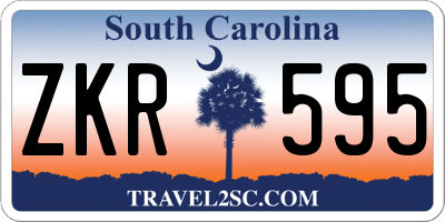 SC license plate ZKR595