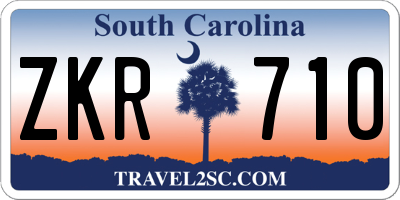 SC license plate ZKR710