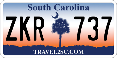 SC license plate ZKR737