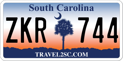 SC license plate ZKR744