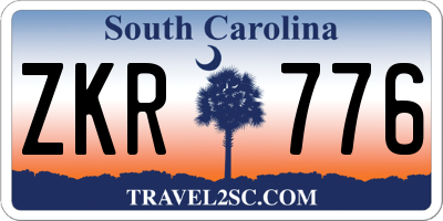 SC license plate ZKR776