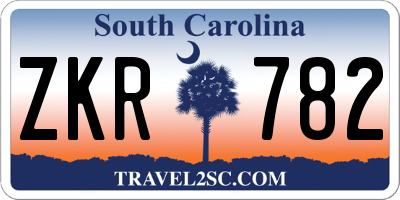 SC license plate ZKR782