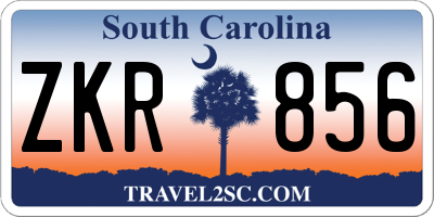 SC license plate ZKR856