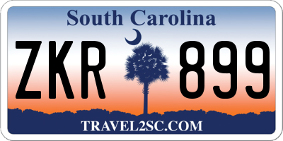 SC license plate ZKR899
