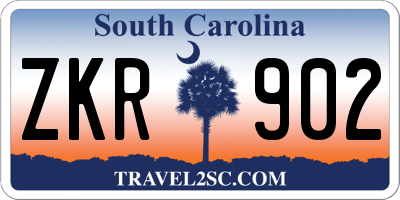 SC license plate ZKR902