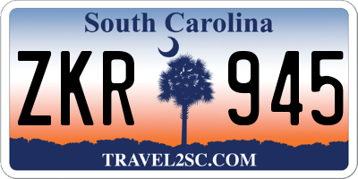SC license plate ZKR945