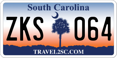 SC license plate ZKS064