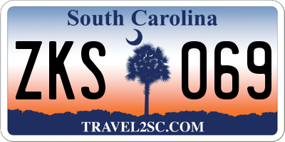 SC license plate ZKS069