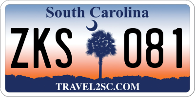 SC license plate ZKS081