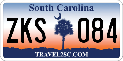 SC license plate ZKS084