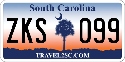 SC license plate ZKS099