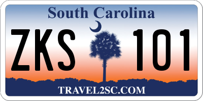 SC license plate ZKS101
