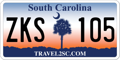 SC license plate ZKS105