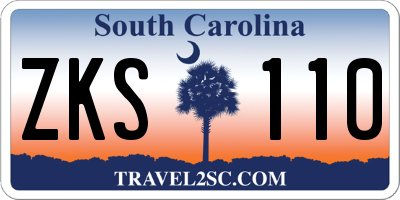 SC license plate ZKS110