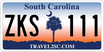 SC license plate ZKS111