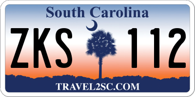 SC license plate ZKS112