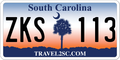 SC license plate ZKS113