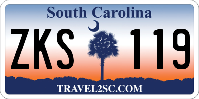 SC license plate ZKS119