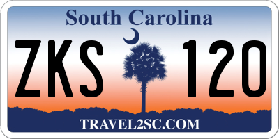 SC license plate ZKS120