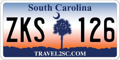 SC license plate ZKS126