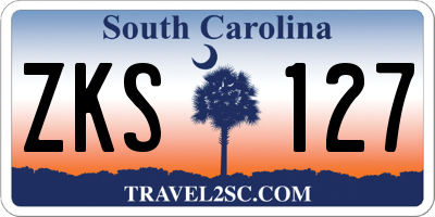 SC license plate ZKS127