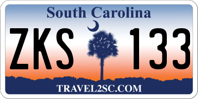 SC license plate ZKS133